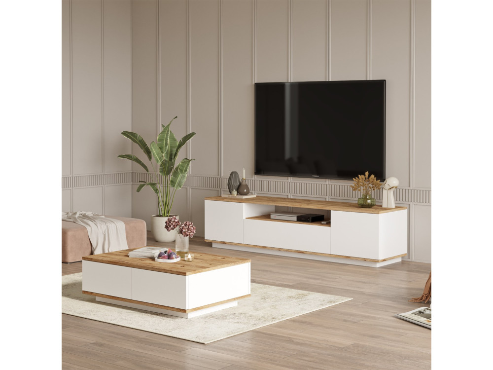 FR17" houten loungemeubelset - 180 x 44 x 44 cm - Wit