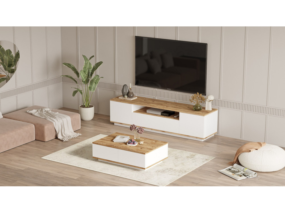FR17" houten loungemeubelset - 180 x 44 x 44 cm - Wit