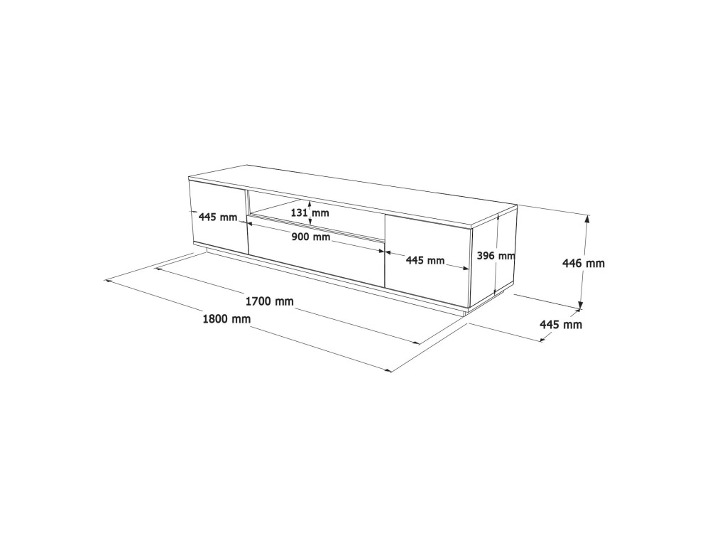 FR17" houten loungemeubelset - 180 x 44 x 44 cm - Wit