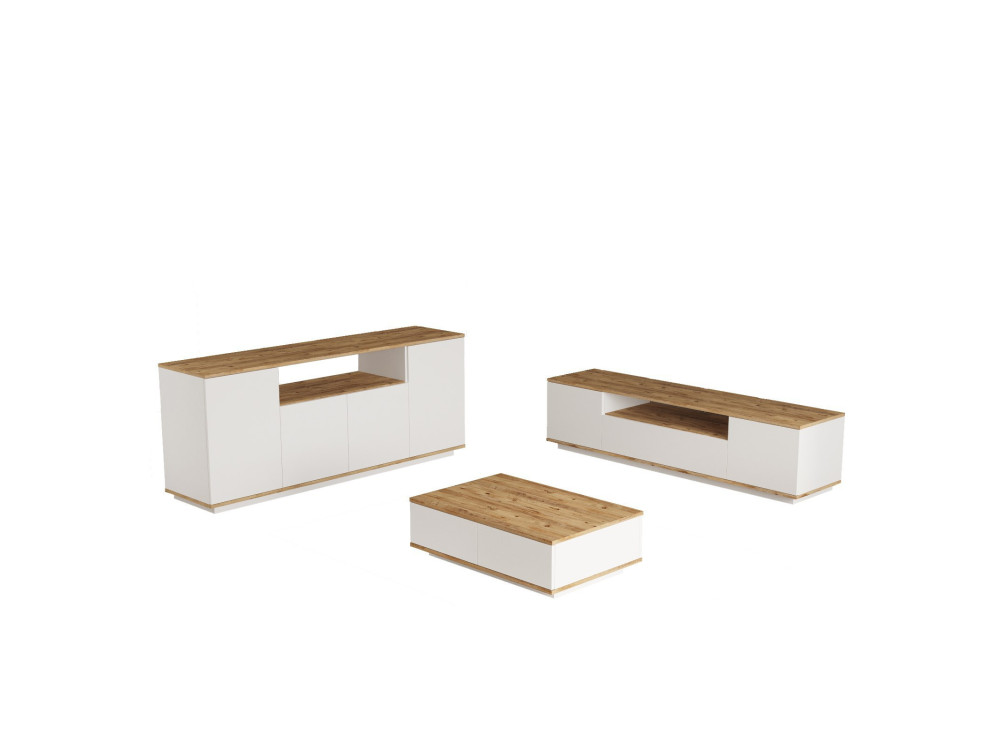 FR18" houten loungemeubelset - 180 x 44 x 44 cm - Wit