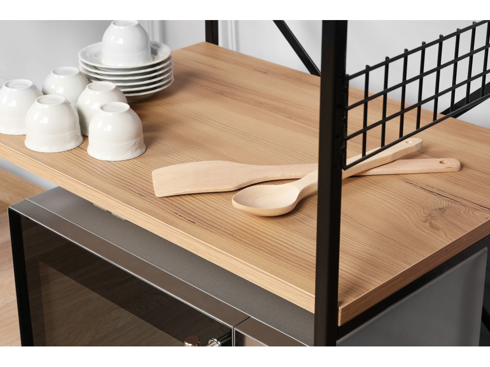 Multifunctionele houten kast "Anemon" - 60 x 45 x 124 cm - Bruin