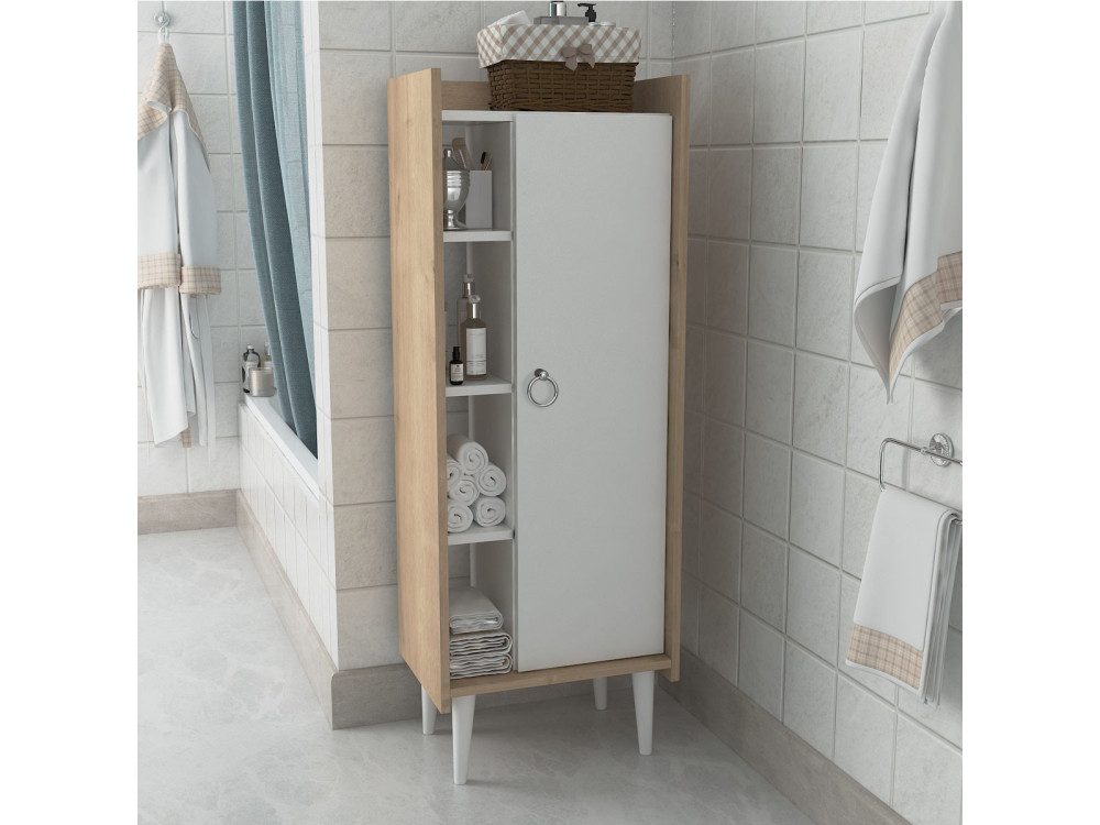 Lagomood Ruby" multifunctionele houten kast - 50 x 30 x 140 cm - Wit