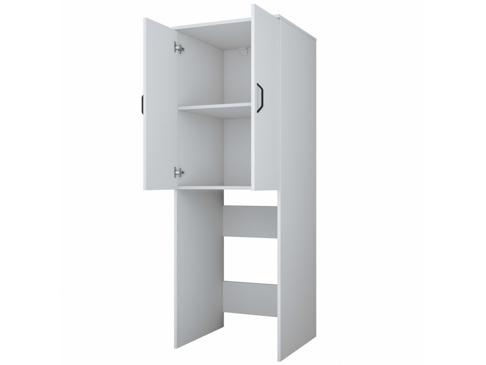 Losal" houten wasmachine kast - 65 x 62 x 181 cm - Wit