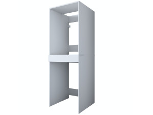 Houten wasmachinekast "Dorma" - 66 x 65 x 189 cm - Wit