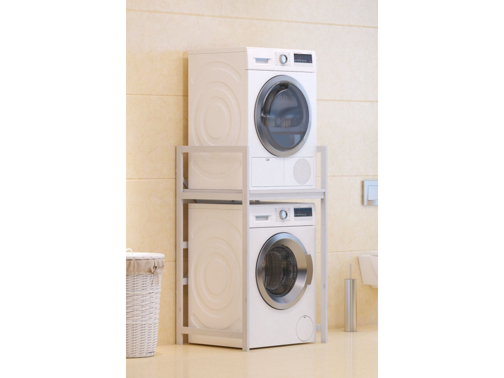 Junior" metalen wasmachinekast - 70 x 60 x 116 cm - Wit