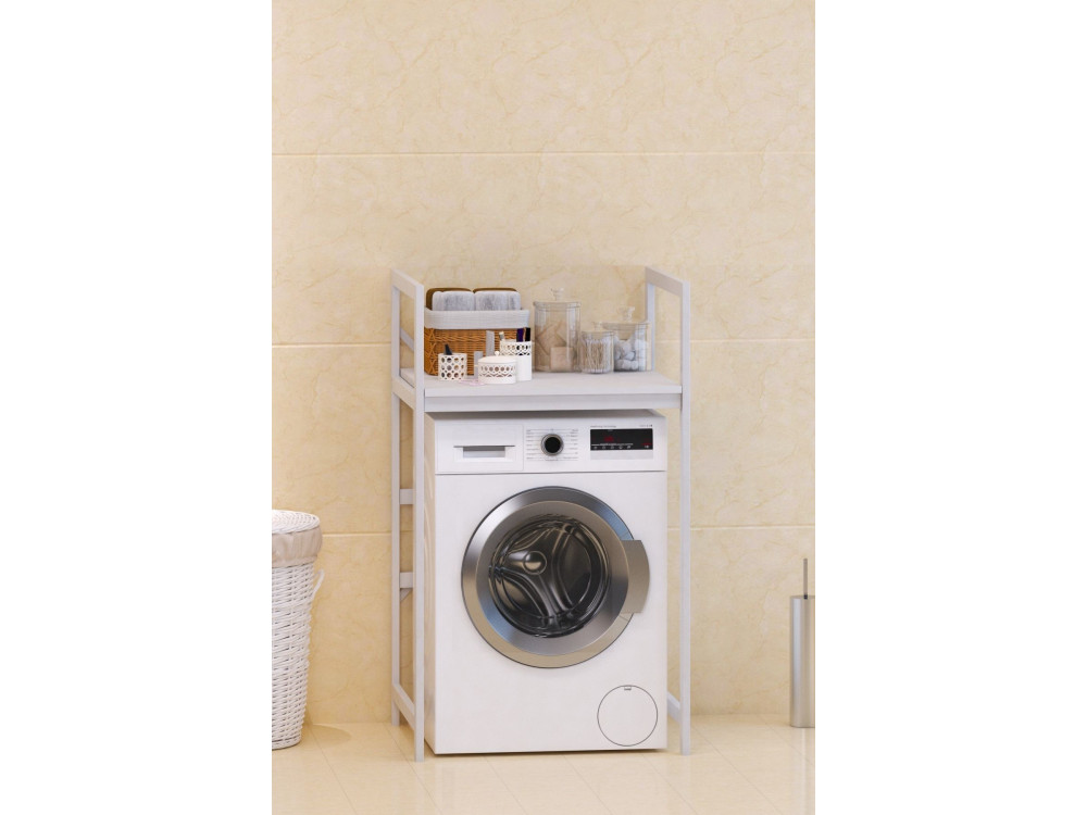 Junior" metalen wasmachinekast - 70 x 60 x 116 cm - Wit