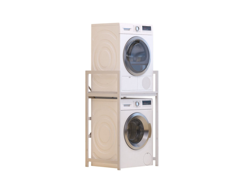 Junior" metalen wasmachinekast - 70 x 60 x 116 cm - Wit