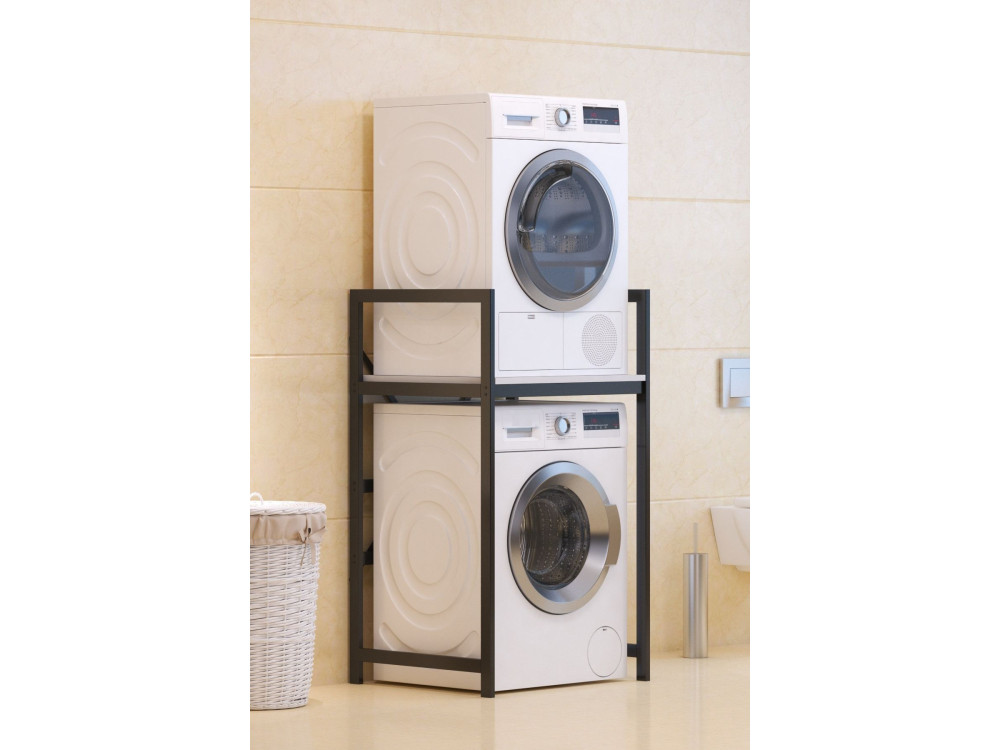 Junior" metalen wasmachinekast - 70 x 60 x 116 cm - Wit