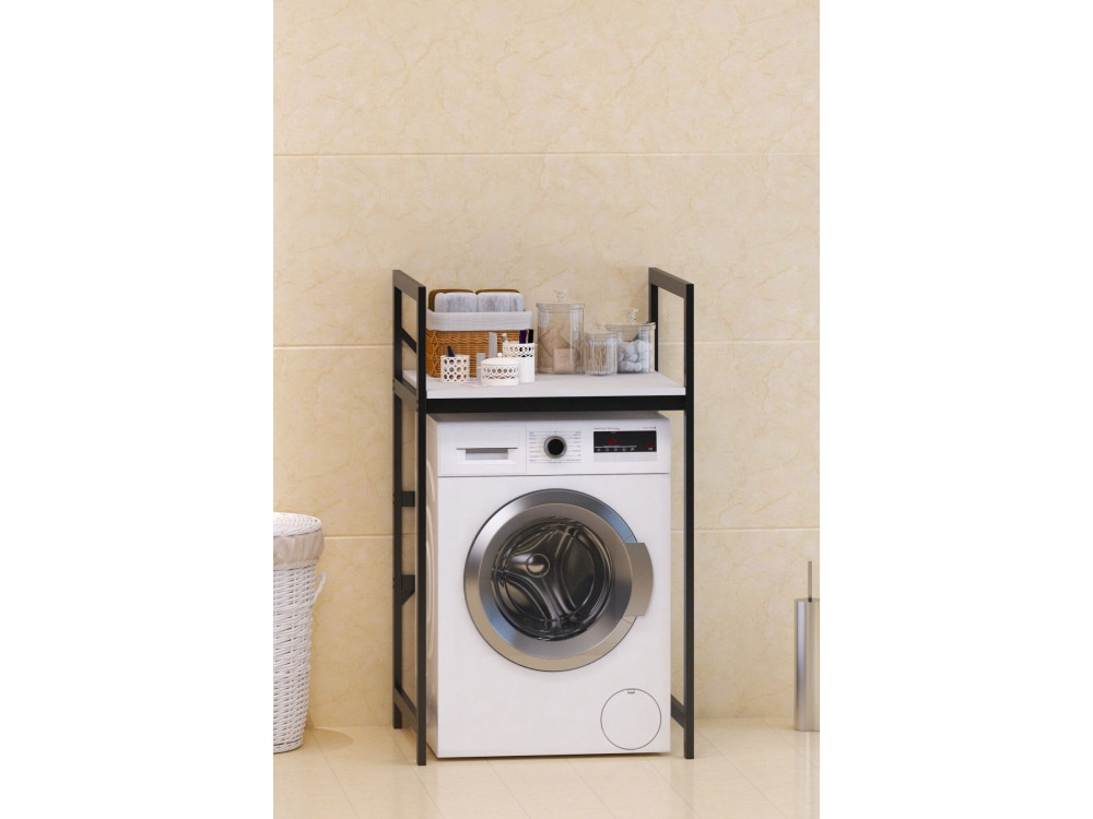 Junior" metalen wasmachinekast - 70 x 60 x 116 cm - Wit