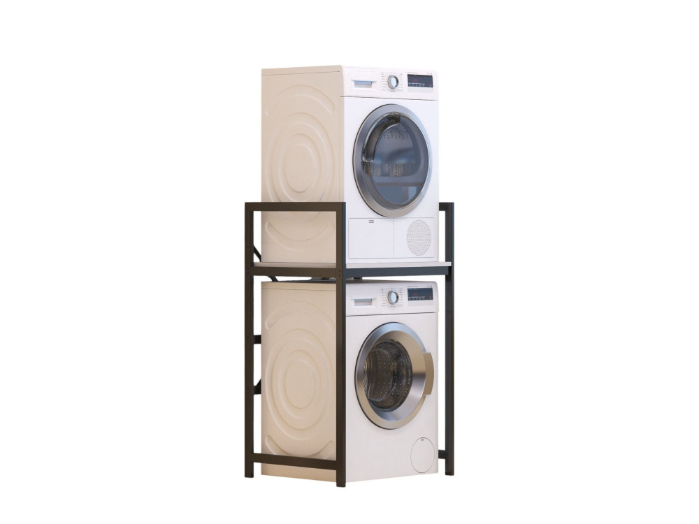 Junior" metalen wasmachinekast - 70 x 60 x 116 cm - Wit