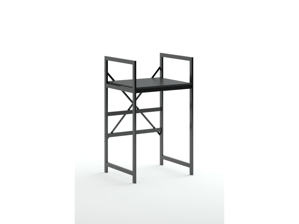 Junior" metalen wasmachinekast - 70 x 60 x 116 cm - Zwart