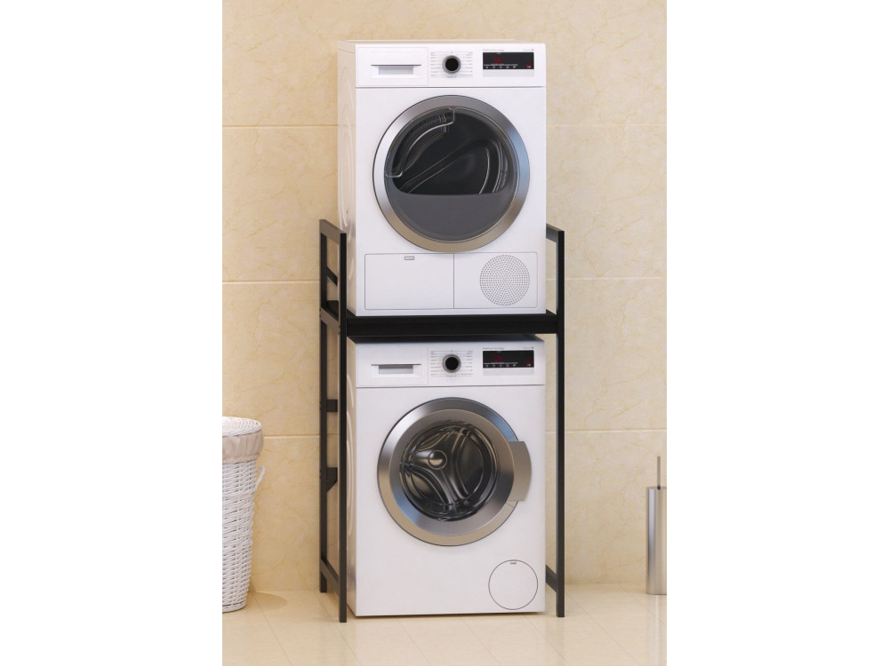 Junior" metalen wasmachinekast - 70 x 60 x 116 cm - Zwart