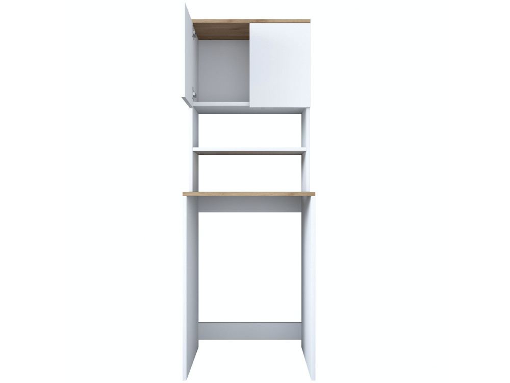 Houten wasmachinekast "Kado" - 65 x 60 x 183 cm - Wit