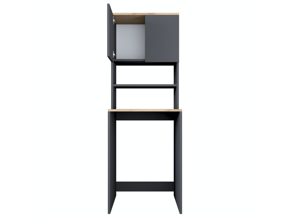 Houten wasmachinekast "Kado" - 65 x 60 x 183 cm - Antracietgrijs