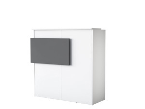 Houten ontvangsttafel "Mona" - 110 x 40 x 110 cm - Wit