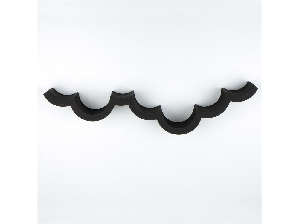 WC018" houten toiletpapierhouder - 62 x 16 x 9 cm - Zwart