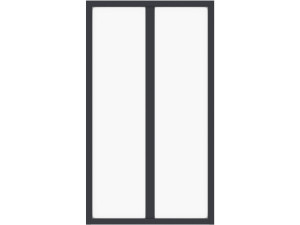 Aluminium atelieroverkapping „Panorama“ – 60 x 105 cm – Zwart