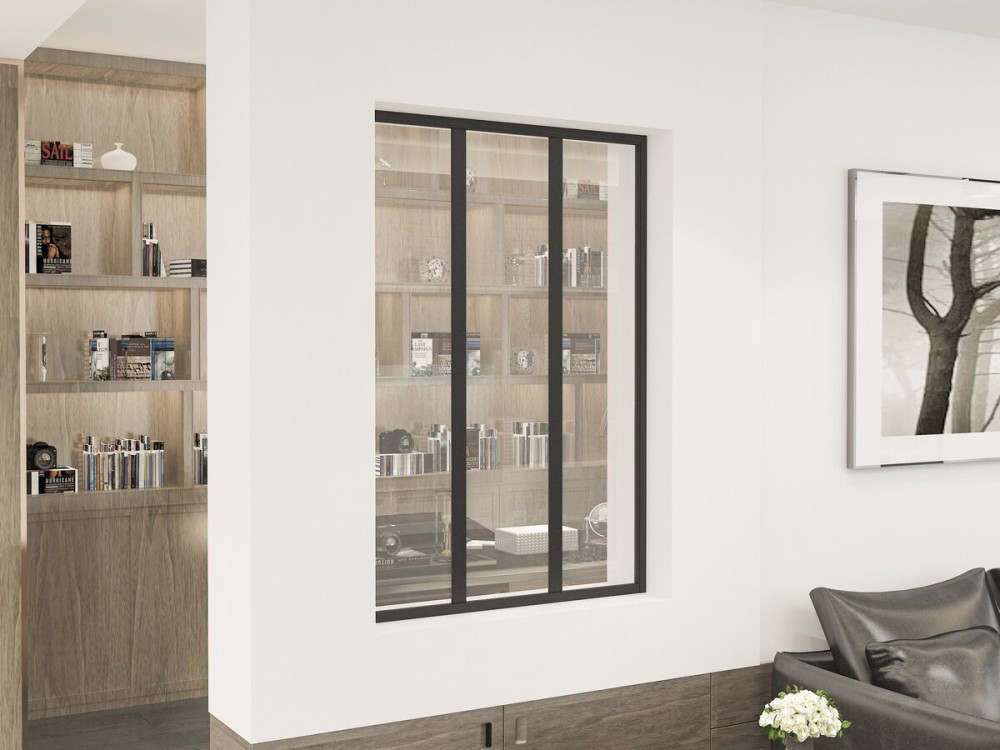 Aluminium atelieroverkapping „Panorama“ – 90 x 130 cm – Zwart