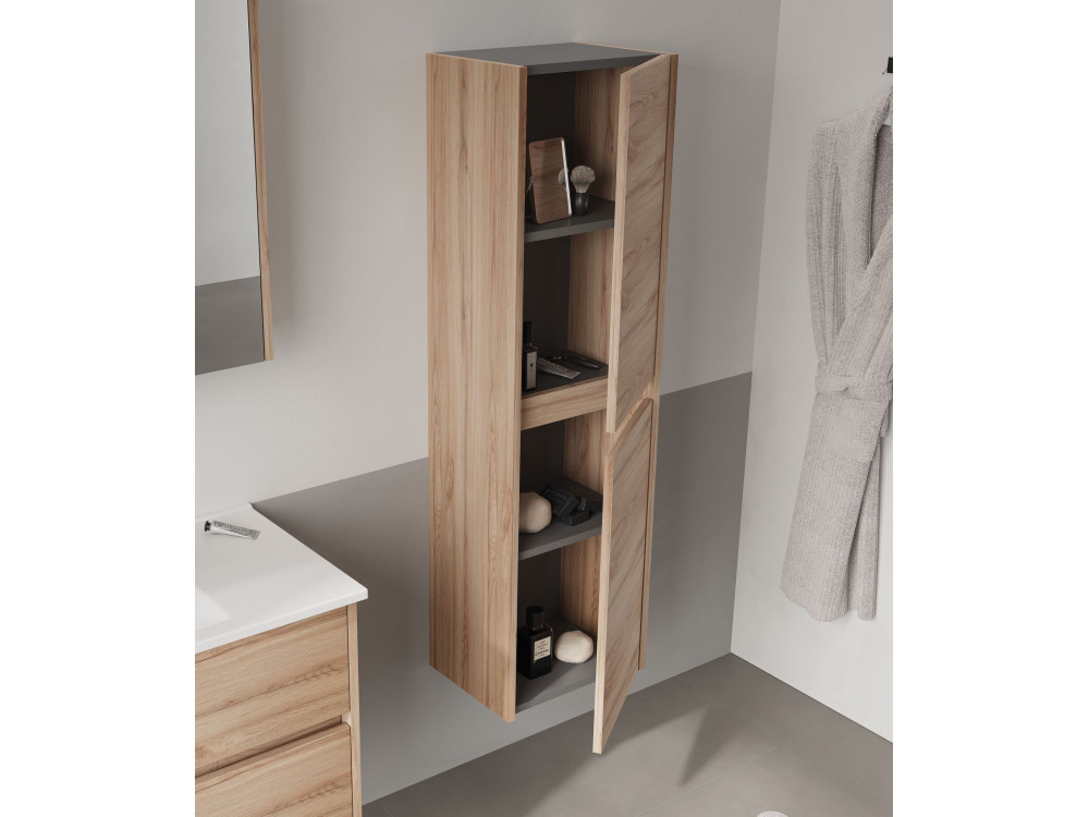 Badkamerkast "Side 40" - 40 x 27 x 138 cm - Eiken