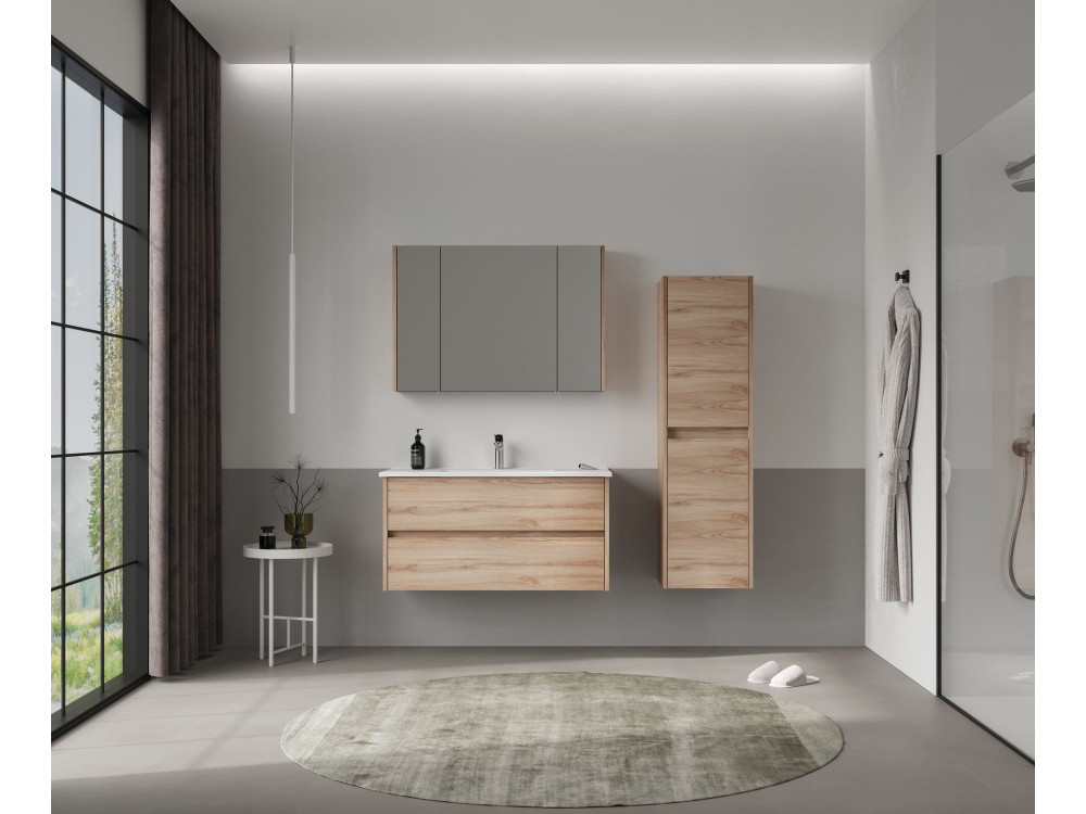 Badkamerkast "Side 40" - 40 x 27 x 138 cm - Eiken