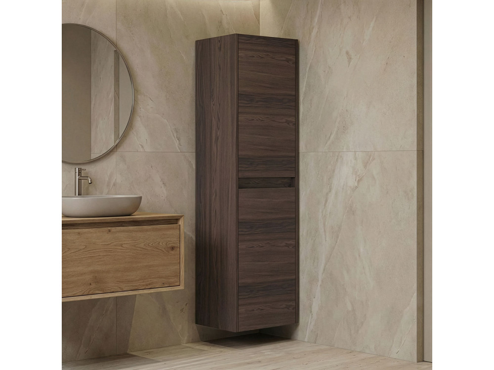 Badkamerkast "Side 40" - 40 x 27 x 138 cm - Dark Walnut
