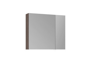 Badkamermeubel met spiegel "Side 80" - 79 x 16 x 66 cm - Dark Walnut