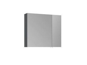 Badkamermeubel met spiegel "Side 80" - 79 x 16 x 66 cm - Mat antraciet