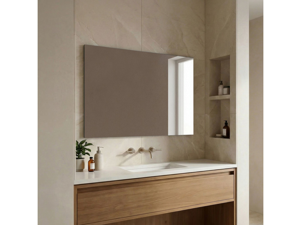 Decoratieve houten spiegel "Purus 100" - 100 x 2 x 64 cm - Transparant