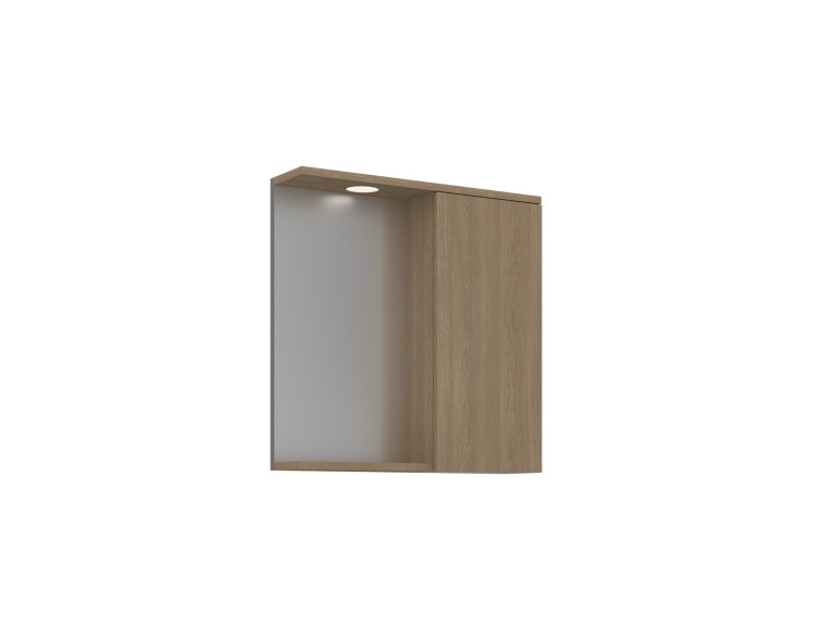 Badkamermeubel met spiegel "Purus 65" - 63 x 18 x 68 cm - Sonomo Oak