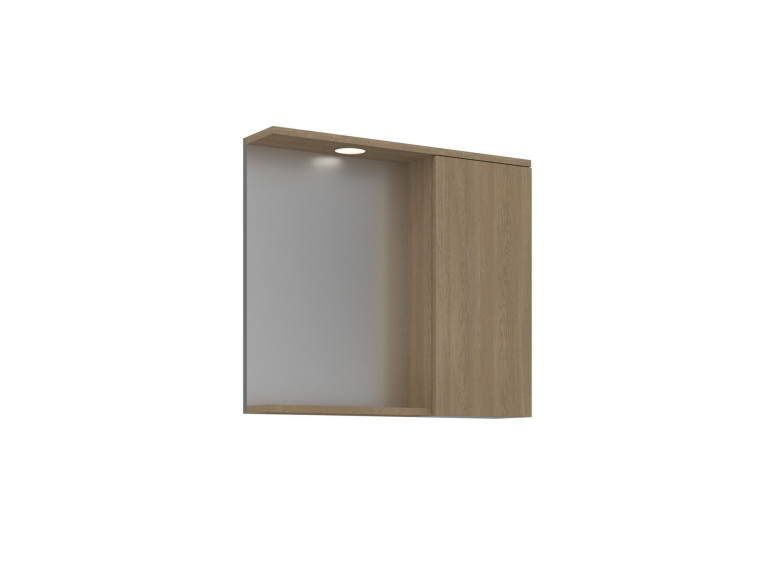 Badkamermeubel met spiegel "Purus 80" - 75 x 18 x 68 cm - Sonomo Oak