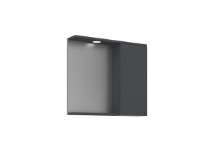 Badkamermeubel met spiegel "Purus 80" - 75 x 18 x 68 cm - Mat antraciet