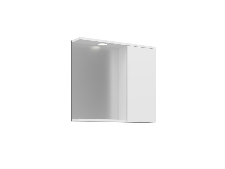 Badkamermeubel met spiegel "Purus 80" - 75 x 18 x 68 cm - Wit