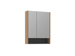 Badkamermeubel met spiegel "Ricato 60" - 60 x 16 x 78 cm - Walnoot