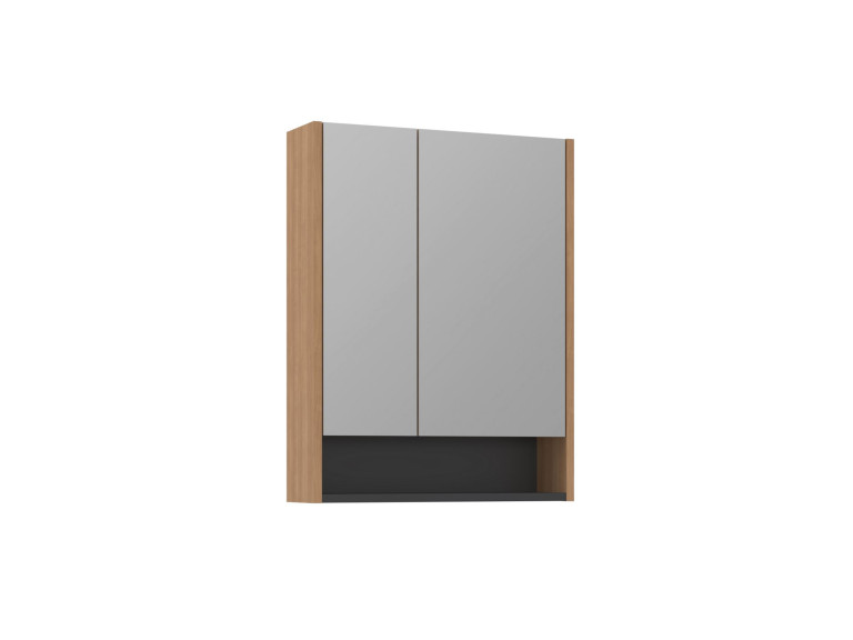 Badkamermeubel met spiegel "Ricato 60" - 60 x 16 x 78 cm - Walnoot
