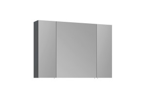 Badkamermeubel met spiegel "Side 100" - 100 x 16 x 66 cm - Mat antraciet