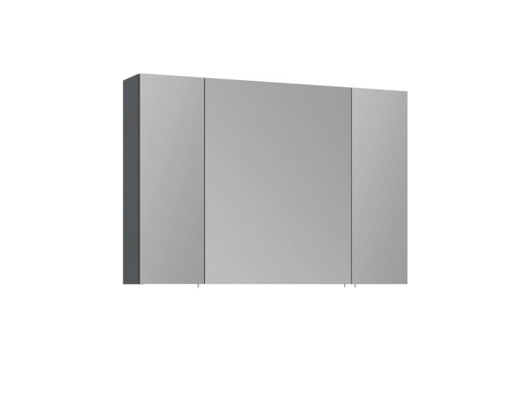 Badkamermeubel met spiegel "Side 100" - 100 x 16 x 66 cm - Mat antraciet