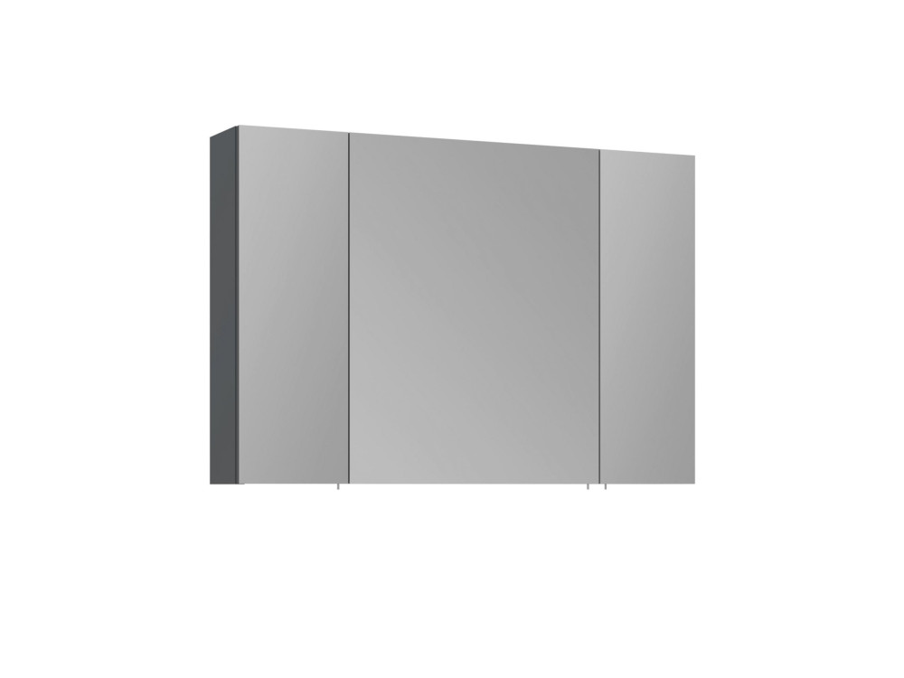 Badkamermeubel met spiegel "Side 100" - 100 x 16 x 66 cm - Mat antraciet