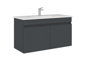 Wastafelmeubel "Tivoli 100" - 100 x 45 x 57 cm - Mat antraciet