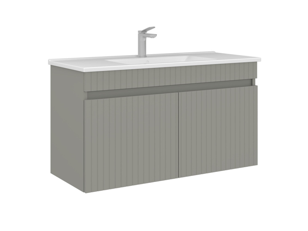 Wastafelmeubel "Tivoli 100" - 100 x 45 x 57 cm - Matte Cashmere