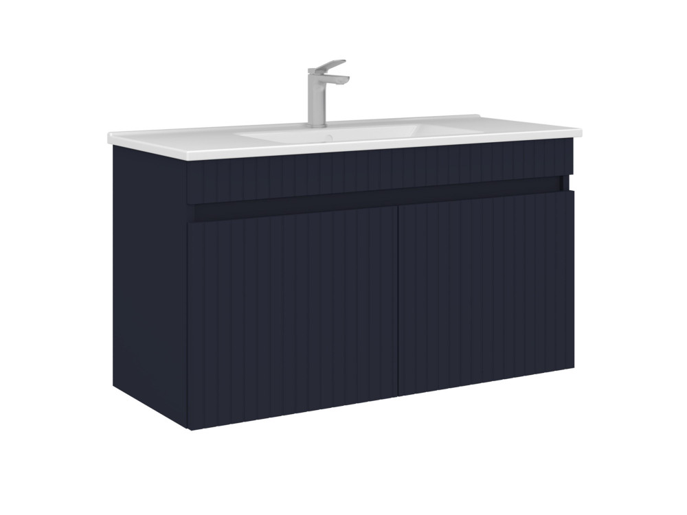 Wastafelmeubel "Tivoli 100" - 100 x 45 x 57 cm - Mat marineblauw