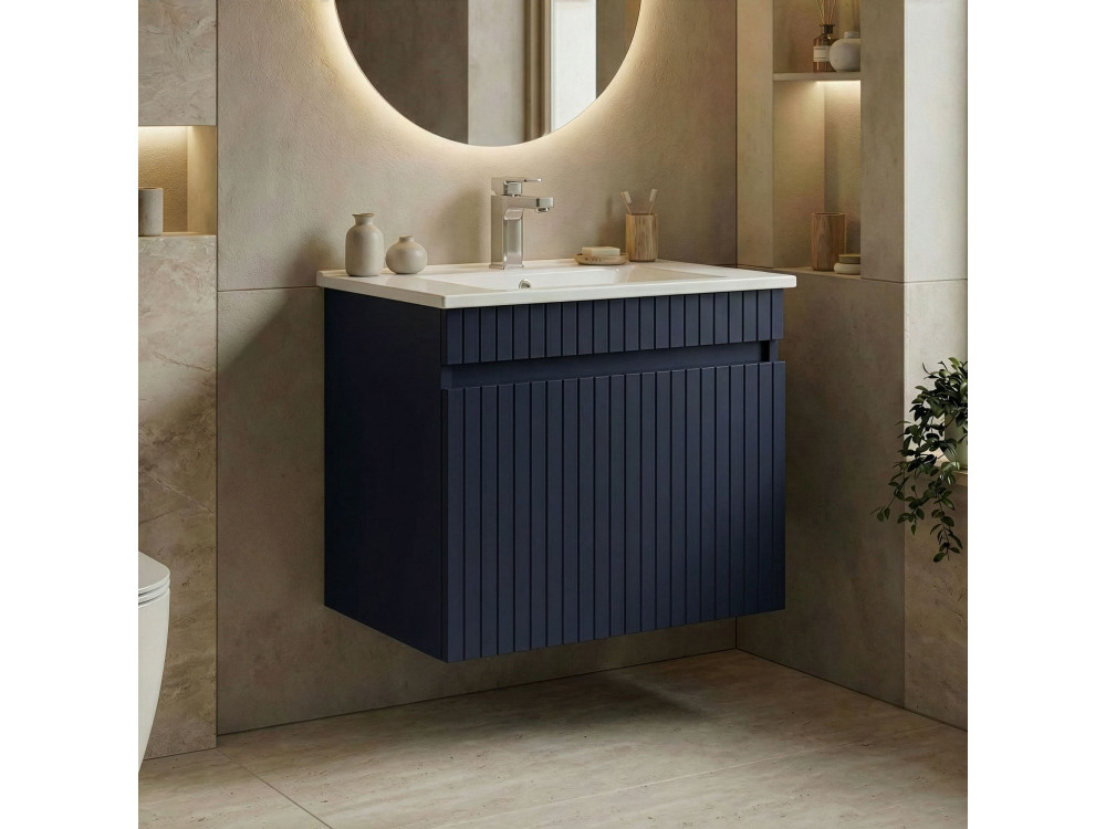 Wastafelmeubel "Tivoli 65" - 65 x 45 x 57 cm - Mat marineblauw