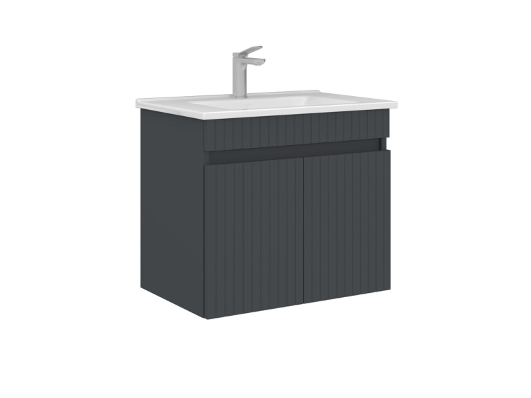 Wastafelmeubel "Tivoli 65" - 65 x 45 x 57 cm - Mat antraciet