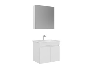 Wastafelmeubel met spiegel (2-delig) "Tivoli 65" - 65 x 45 x 57 cm - Matwit