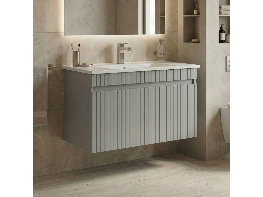 Wastafelmeubel "Tivoli 85" - 85 x 45 x 57 cm - Matte Cashmere