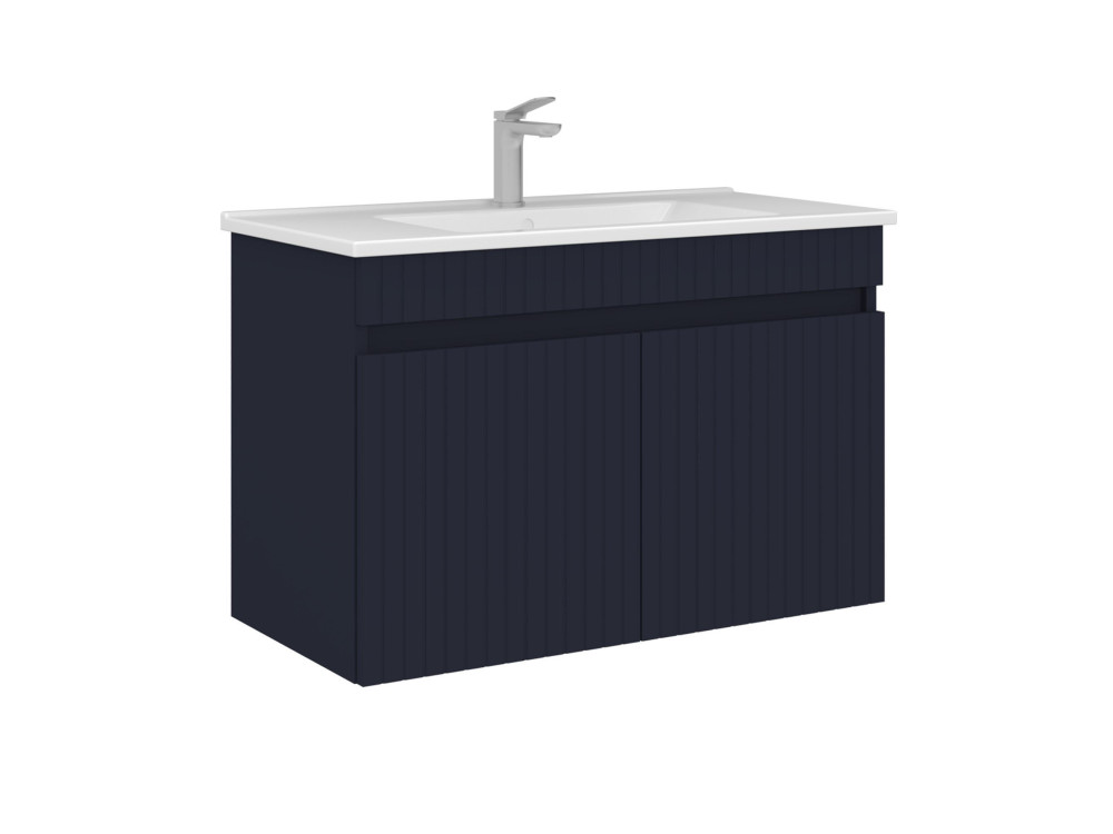 Wastafelmeubel "Tivoli 85" - 85 x 45 x 57 cm - Mat marineblauw