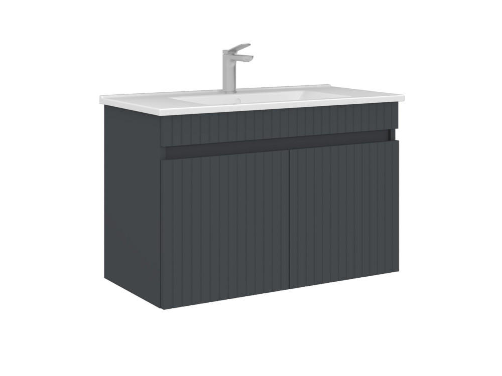 Wastafelmeubel "Tivoli 85" - 85 x 45 x 57 cm - Mat antraciet
