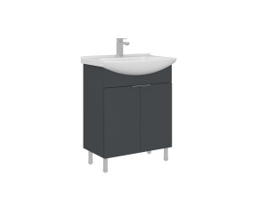 Wastafelmeubel "Purus 65" - 65 x 50 x 83 cm - Mat antraciet