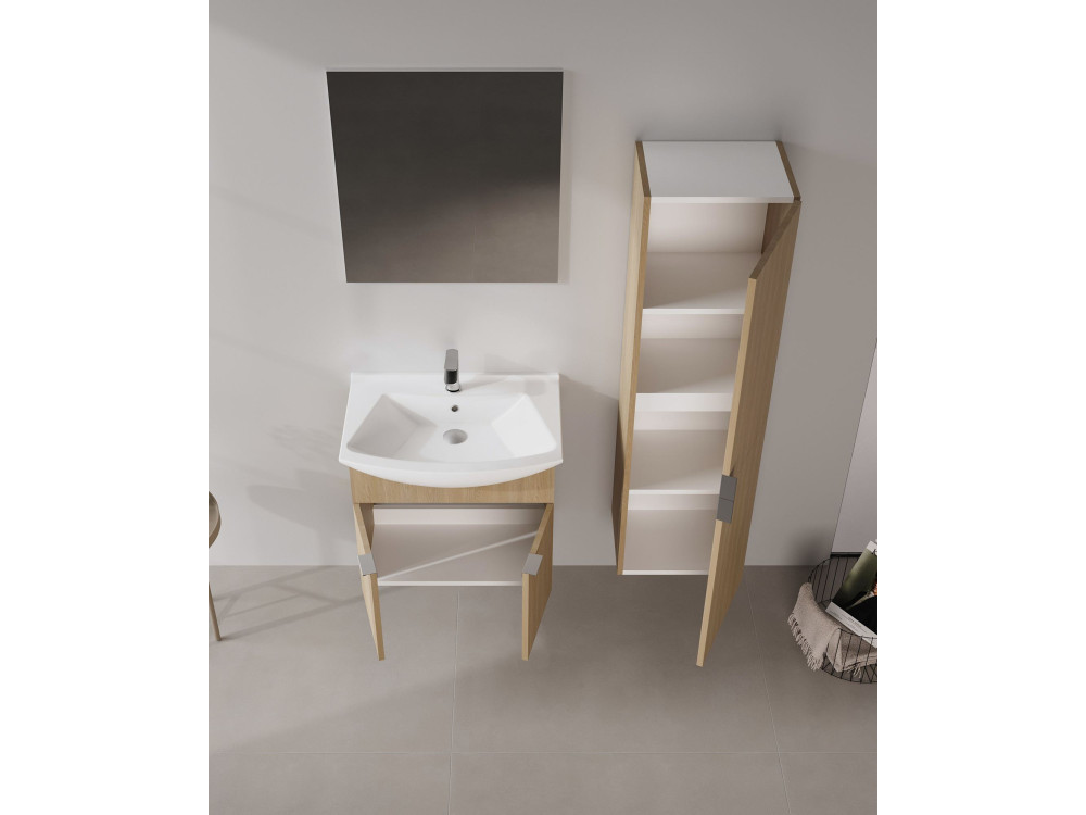 Wastafelmeubel "Purus 65" - 65 x 50 x 58 cm - Sonomo Oak
