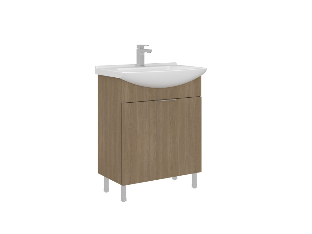 Wastafelmeubel "Purus 65" - 65 x 50 x 83 cm - Sonomo Oak