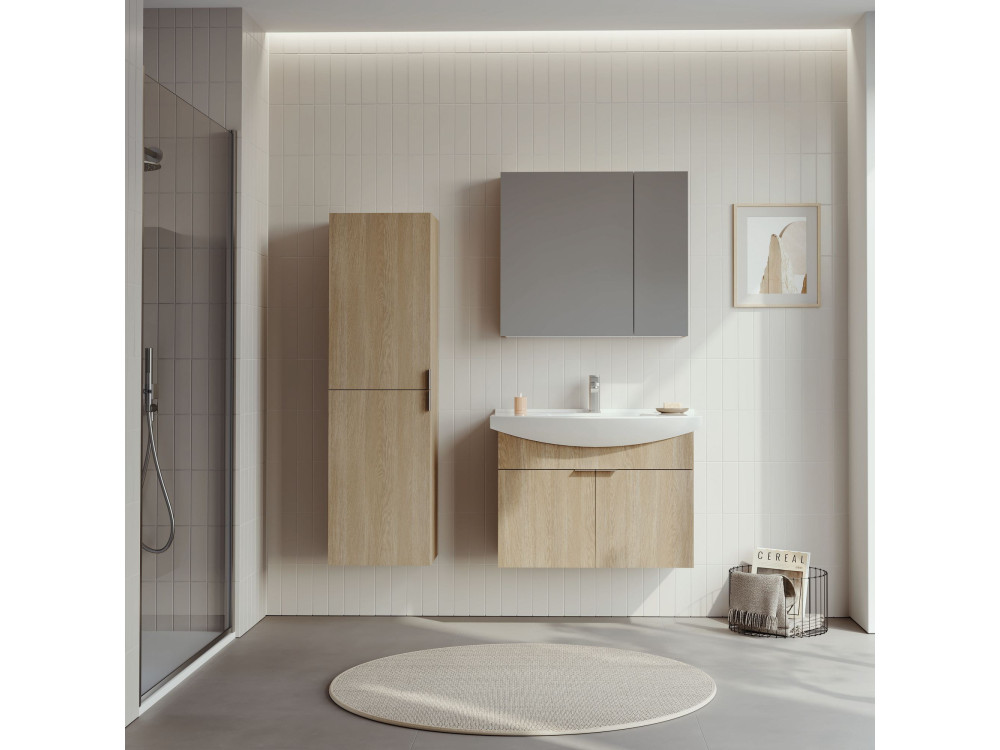Wastafelmeubel "Purus 80" - 80 x 50 x 58 cm - Sonomo Oak